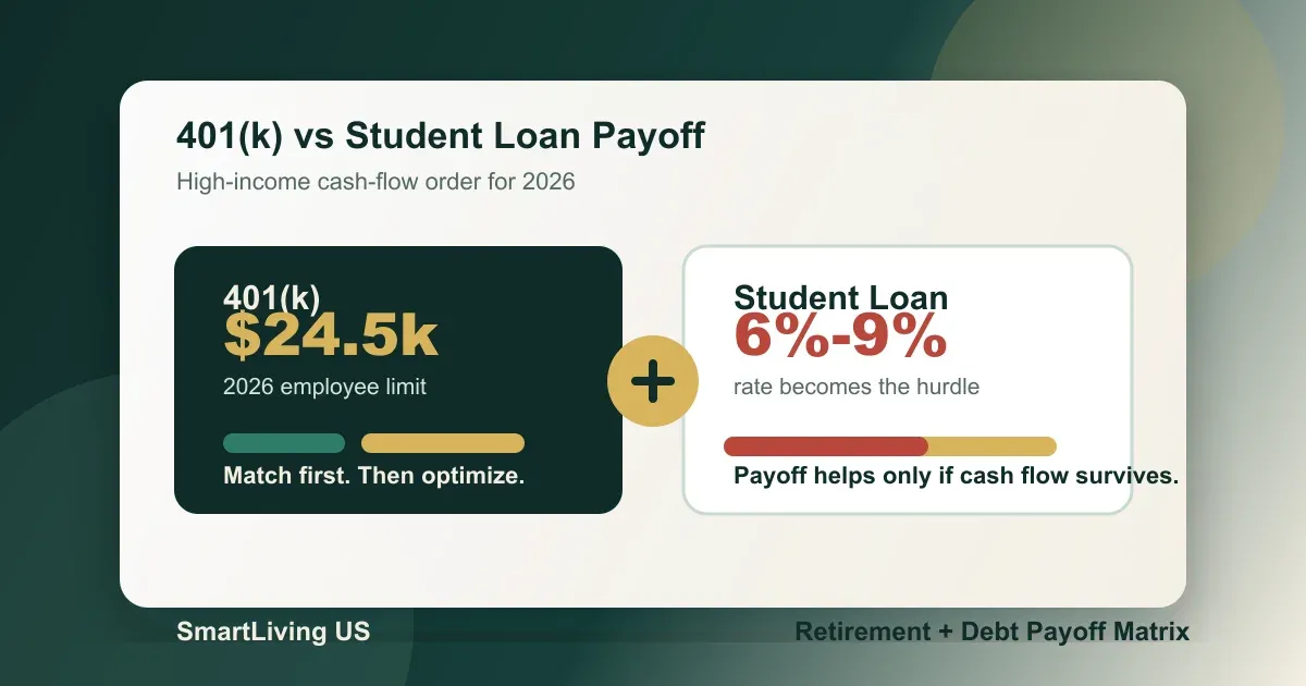 401(k) vs. Student Loan Payoff in 2026: What High-Income Borrowers Should Check First