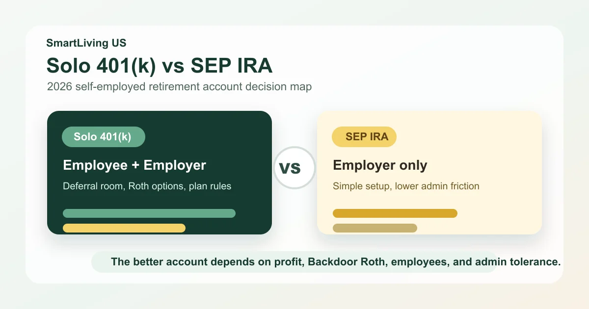 Solo 401(k) vs SEP IRA in 2026: Which Retirement Plan Fits a One-Person Business?